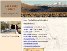 Tablet Screenshot of lanefamilyhistory.org